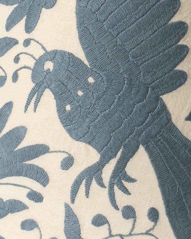 Slate Grey Otomi Retro Lampshade - 35cm diameter