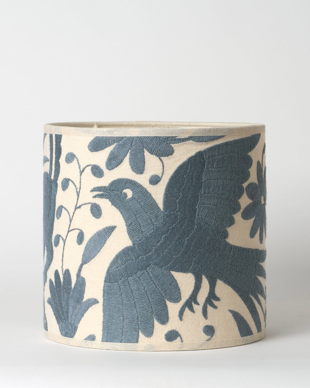 Slate Grey Otomi Drum Lampshade - 23cm diameter (Copy)
