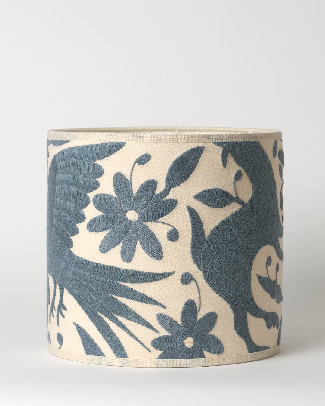 Slate Grey Otomi Drum Lampshade - 23cm diameter (Copy)