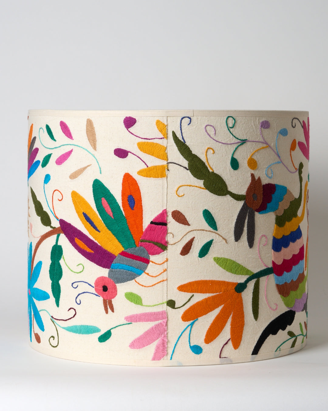 Multicoloured Otomi Table or Ceiling Lampshade - 41cm Diameter
