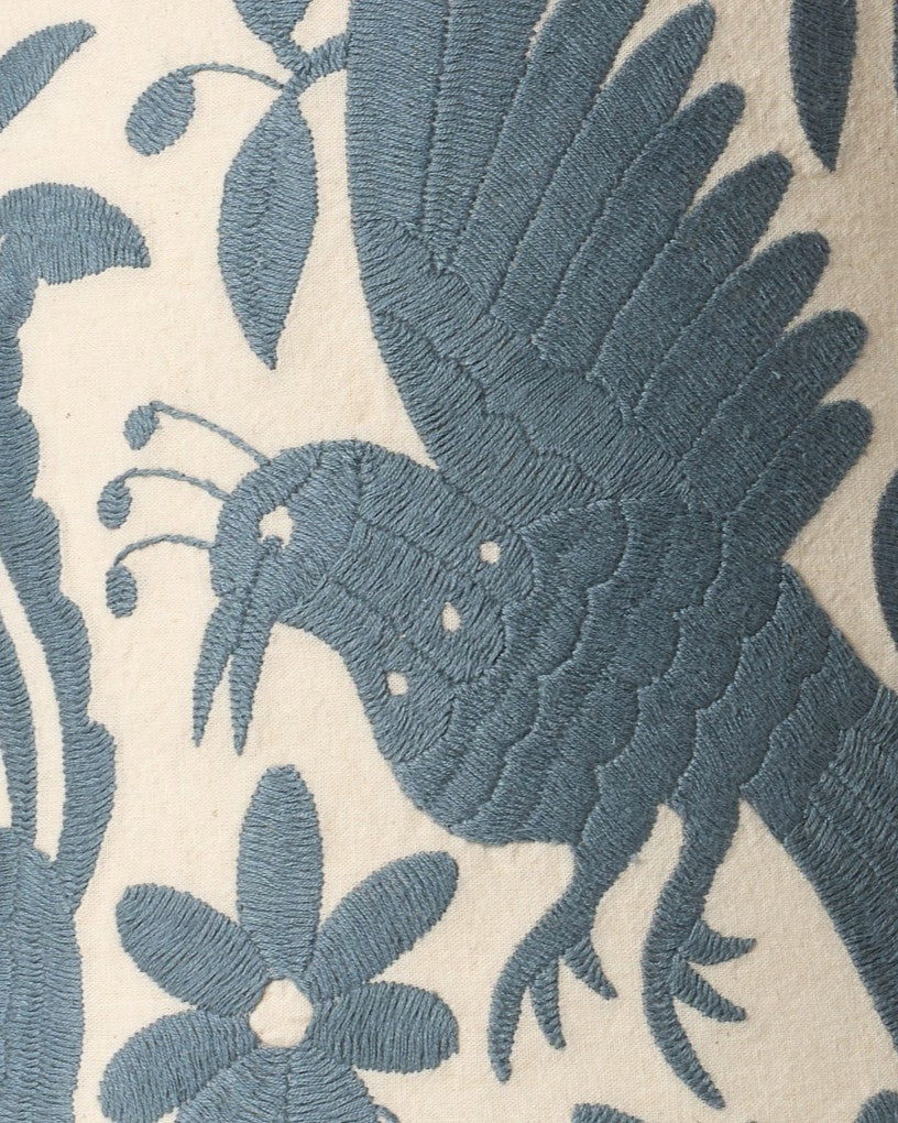 Slate Grey Otomi Retro Lampshade - 35cm diameter