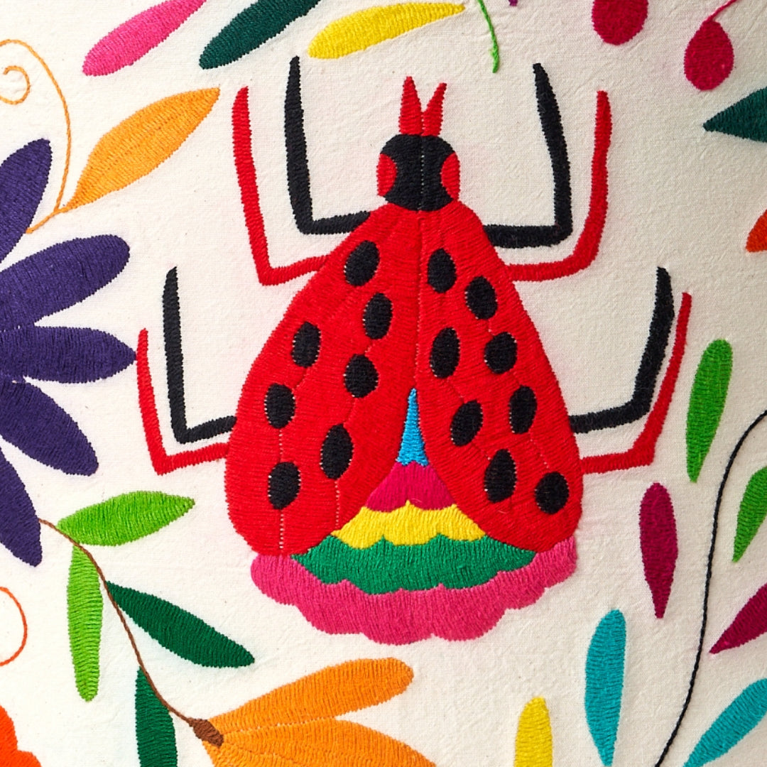 Multicoloured Otomi Table or Ceiling Lampshade - 46cm diameter