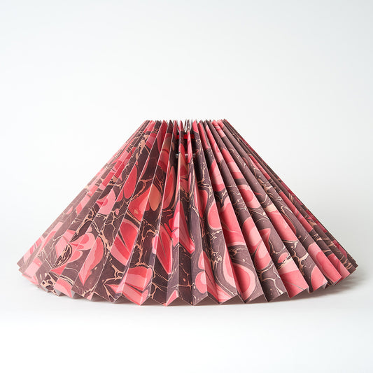 Concertina Marbled Paper Lampshade, LOVE - Candle Clip fitting, Large