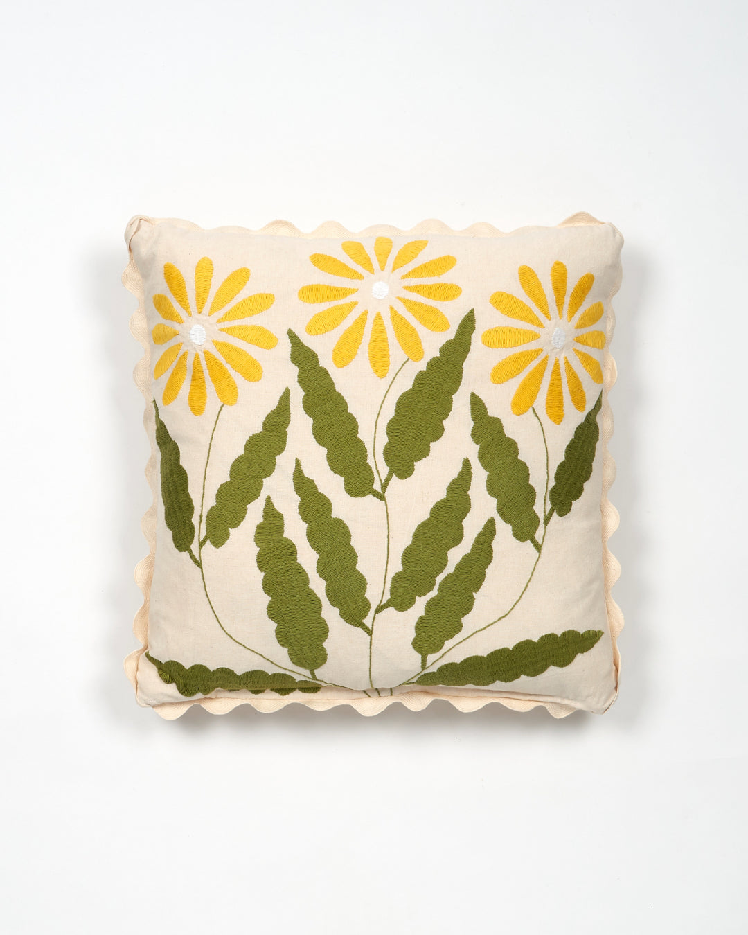 Summer Daisy Yellow -  Otomi hand embroidered
