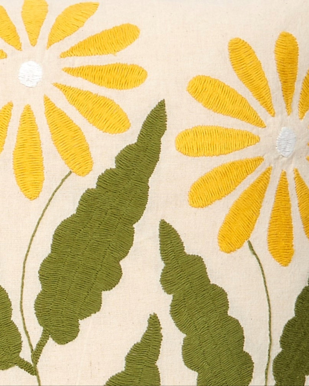 Summer Daisy Yellow -  Otomi hand embroidered