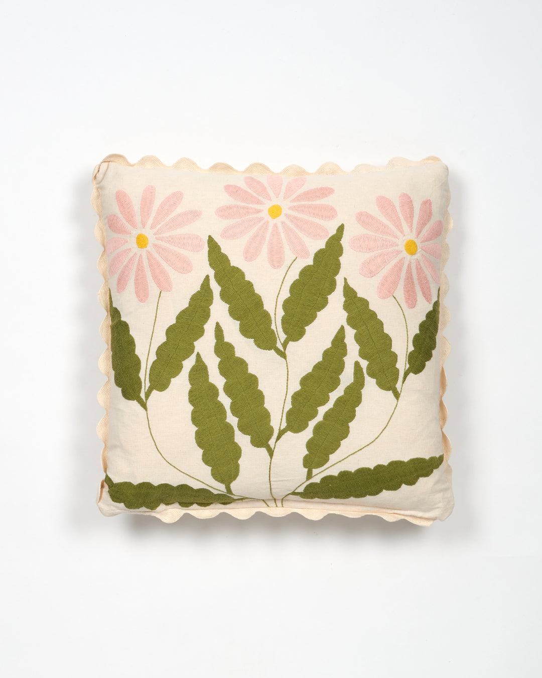 Summer Daisy Pink -  Otomi hand embroidered