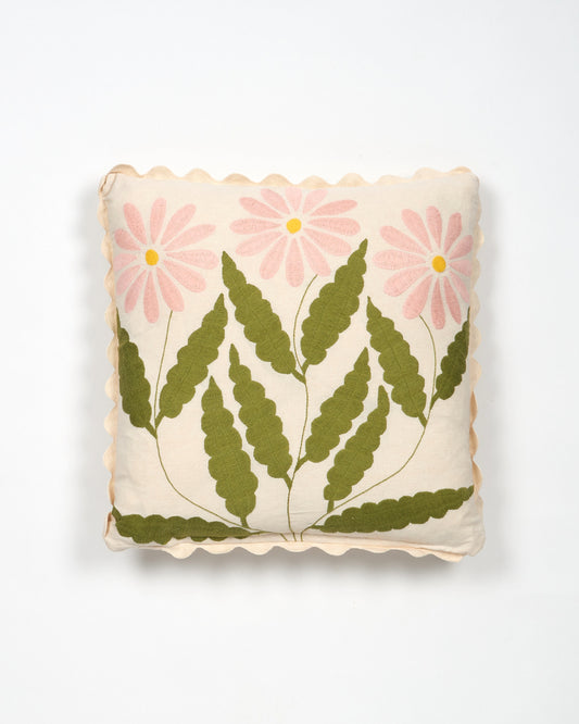 Summer Daisy Pink -  Otomi hand embroidered