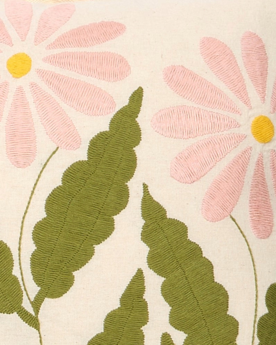 Summer Daisy Pink -  Otomi hand embroidered