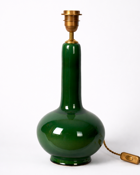 Ceramic Lamp with Long Neck - Green