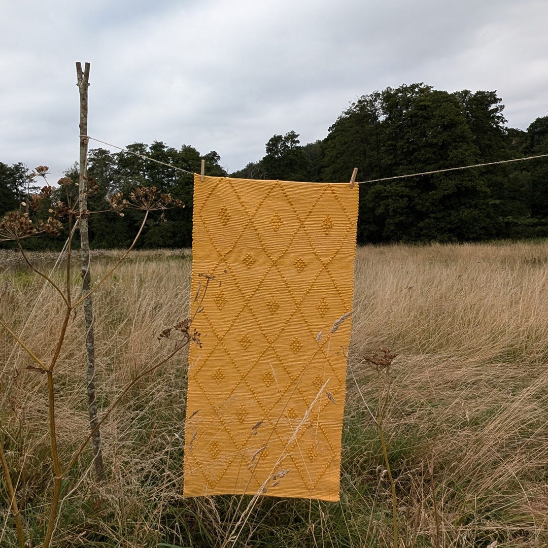Cotton Bath Mat - Saffron Yellow, Standard Size