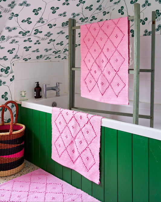 Cotton Bath Mat - Pink, Standard