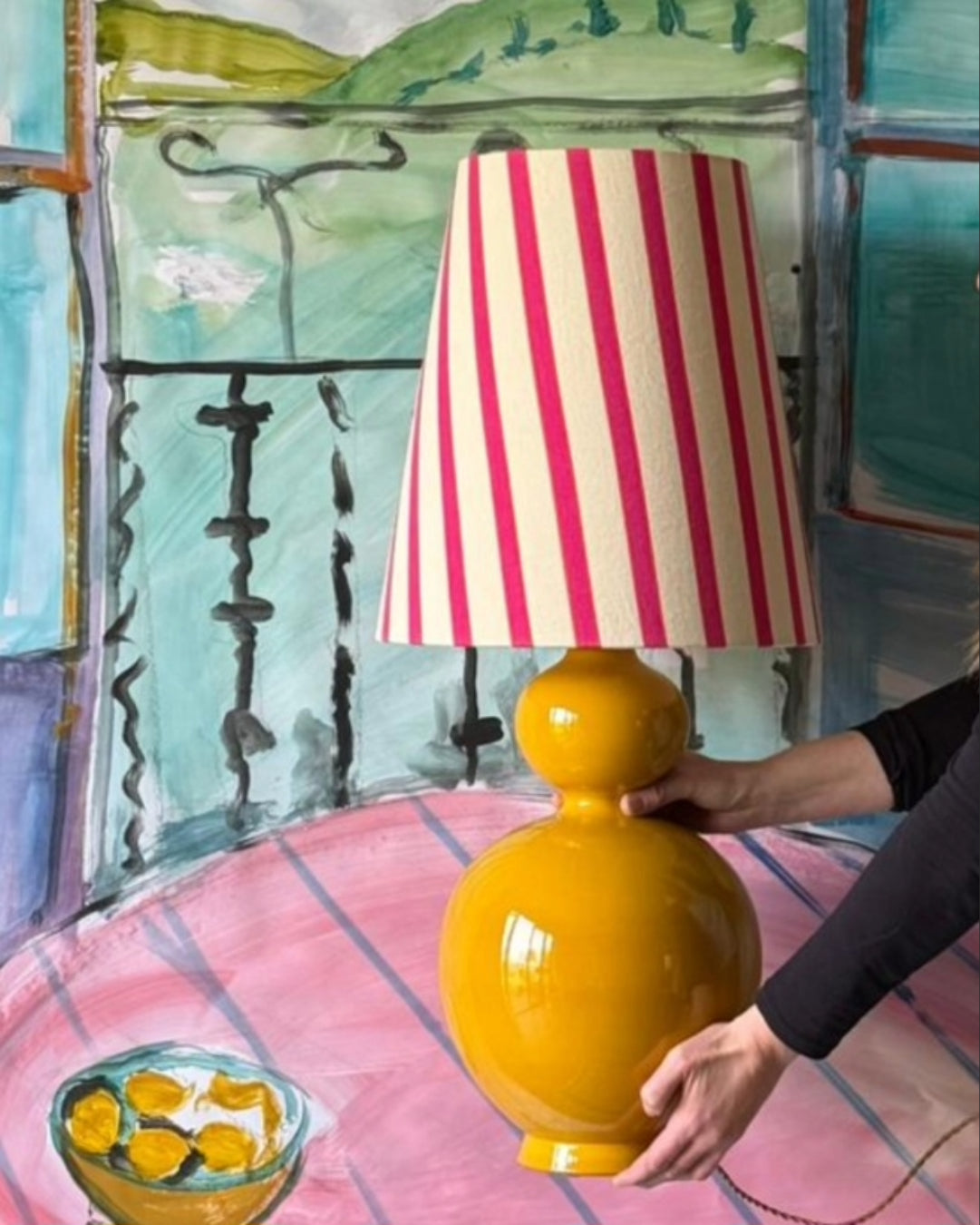 Sunset Stripe, Fez Lampshade - 2 sizes