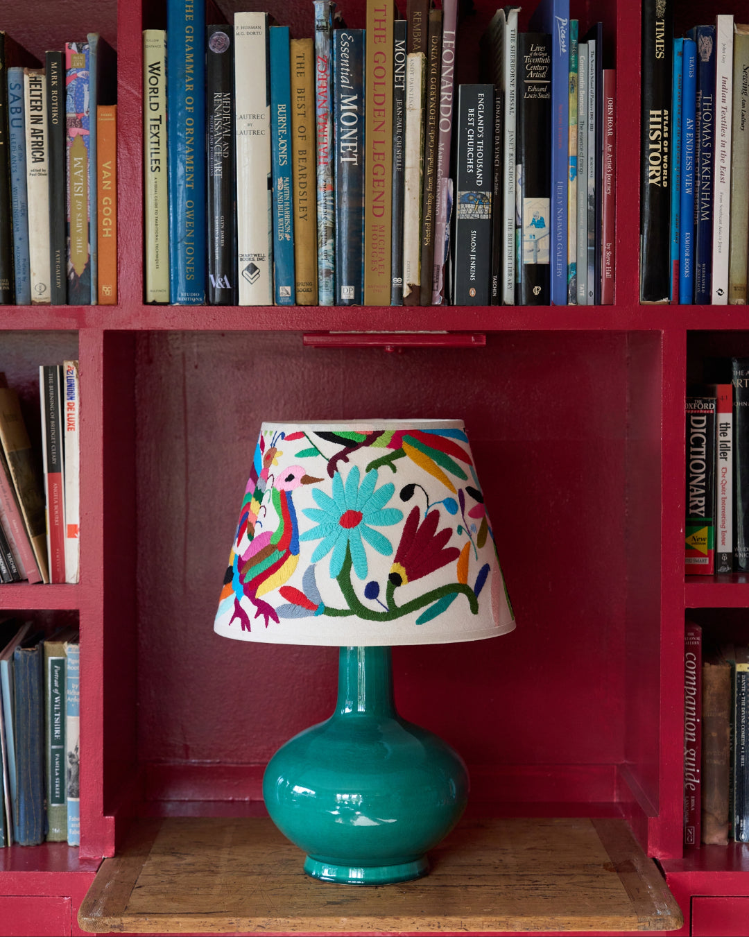 Ceramic Small Table Lamp- Blue-Green