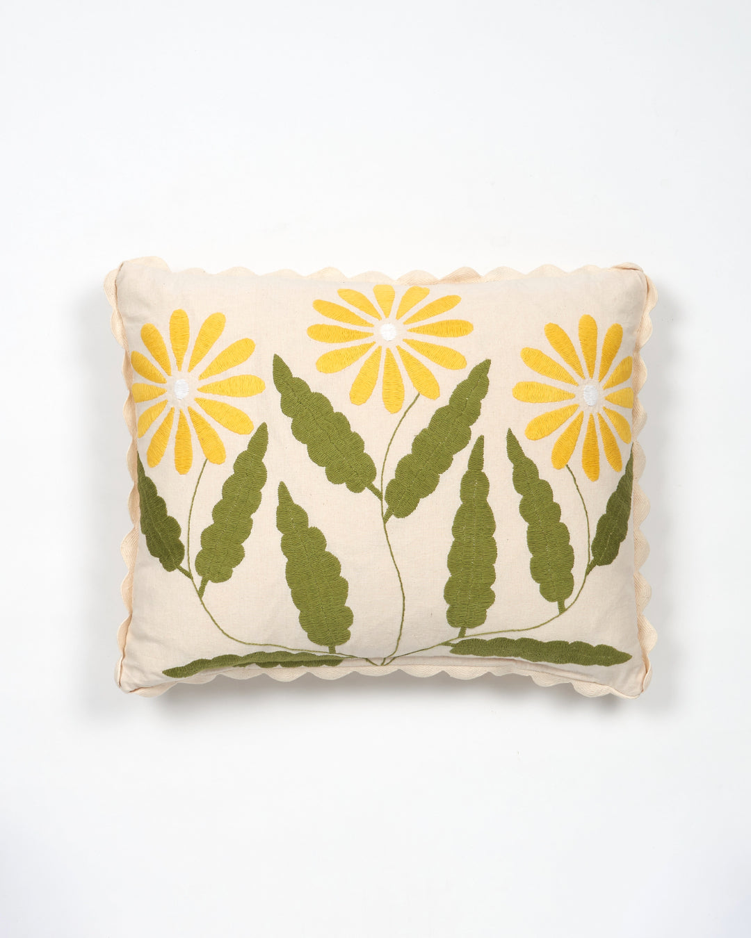 Summer Daisy Yellow -  Otomi hand embroidered