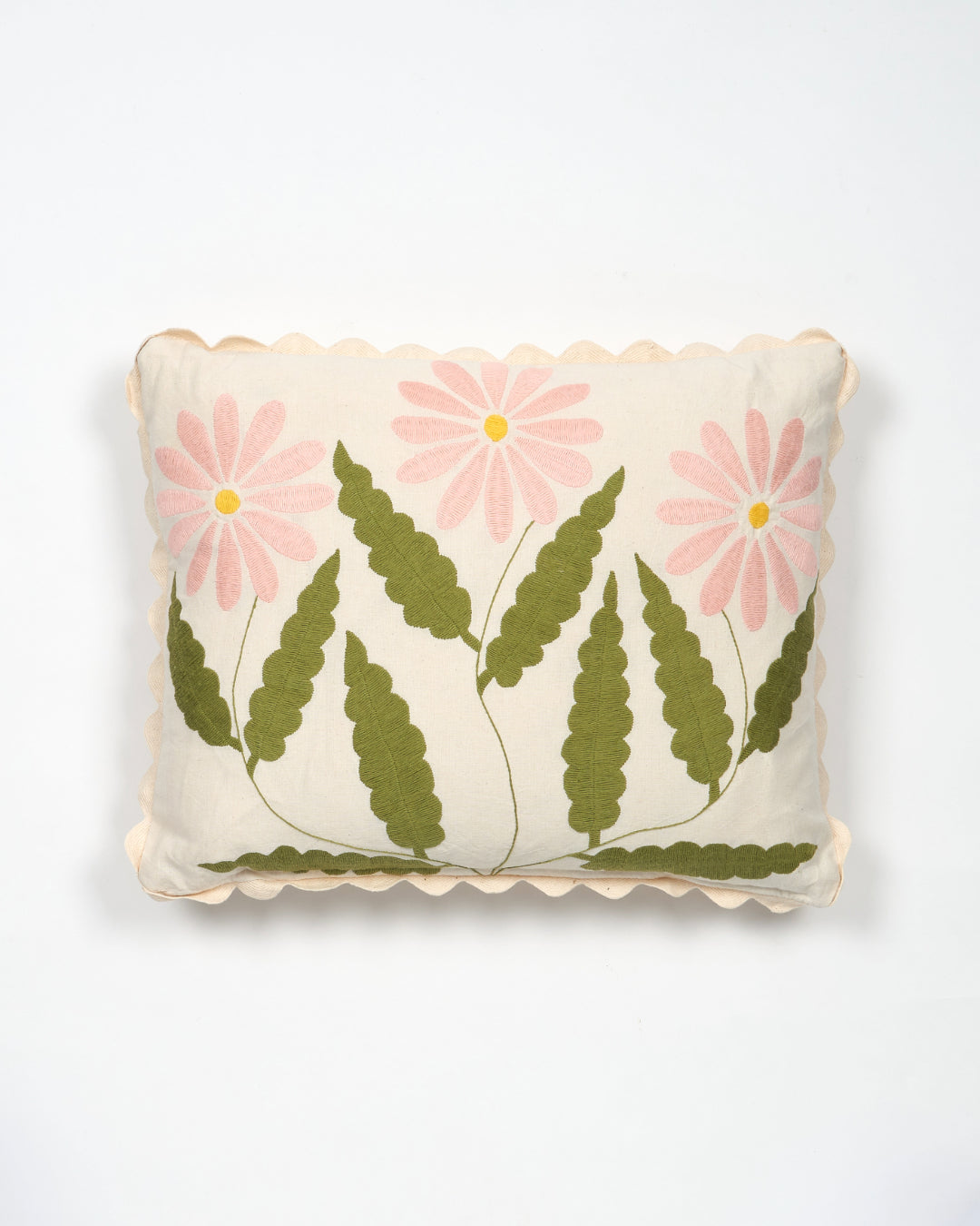 Summer Daisy Blue -  Otomi hand embroidered