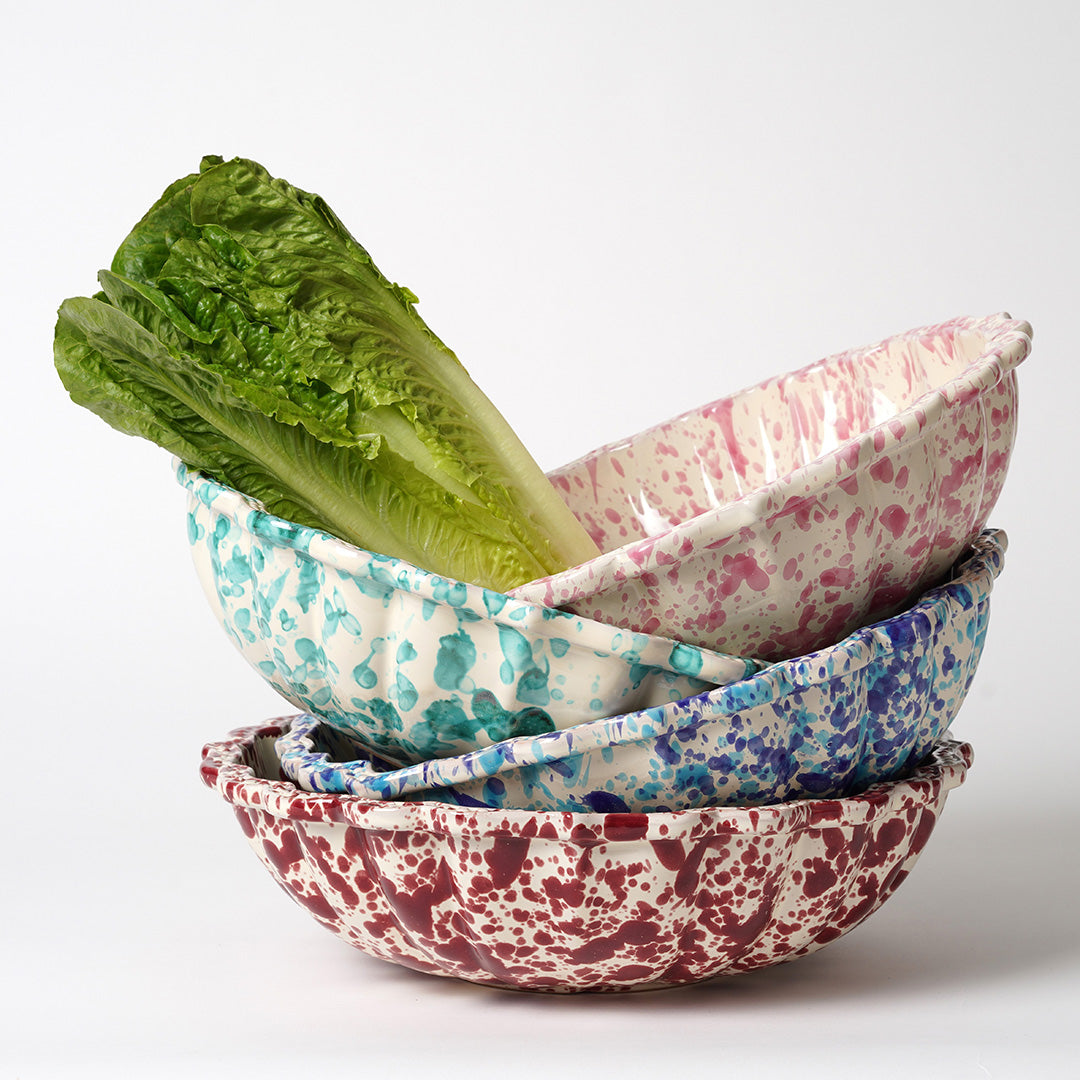 Medium Scalloped Decorative Bowl - 4 Colourways