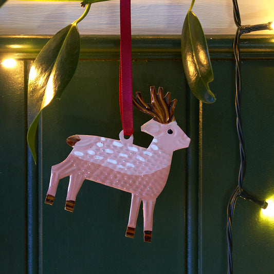 Handmade Tin Deer Decoration