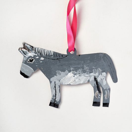Handmade Tin Donkey Decoration
