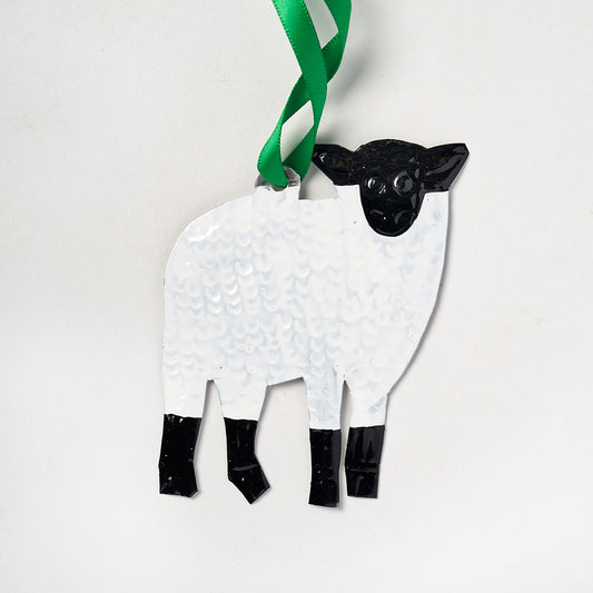 Handmade Tin Sheep Decoration