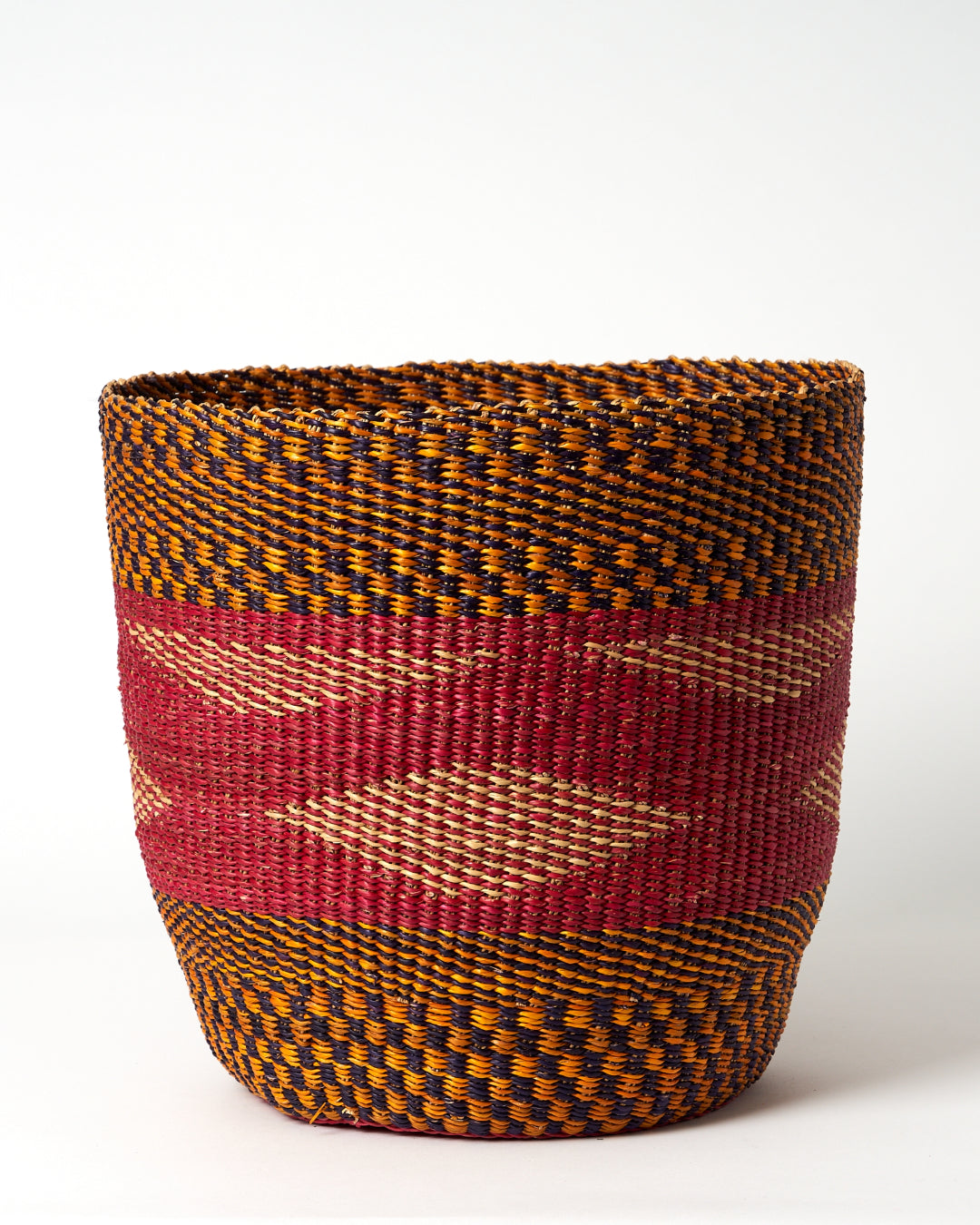 Waste Paper Basket - Orange, Oxblood, Natural and Navy