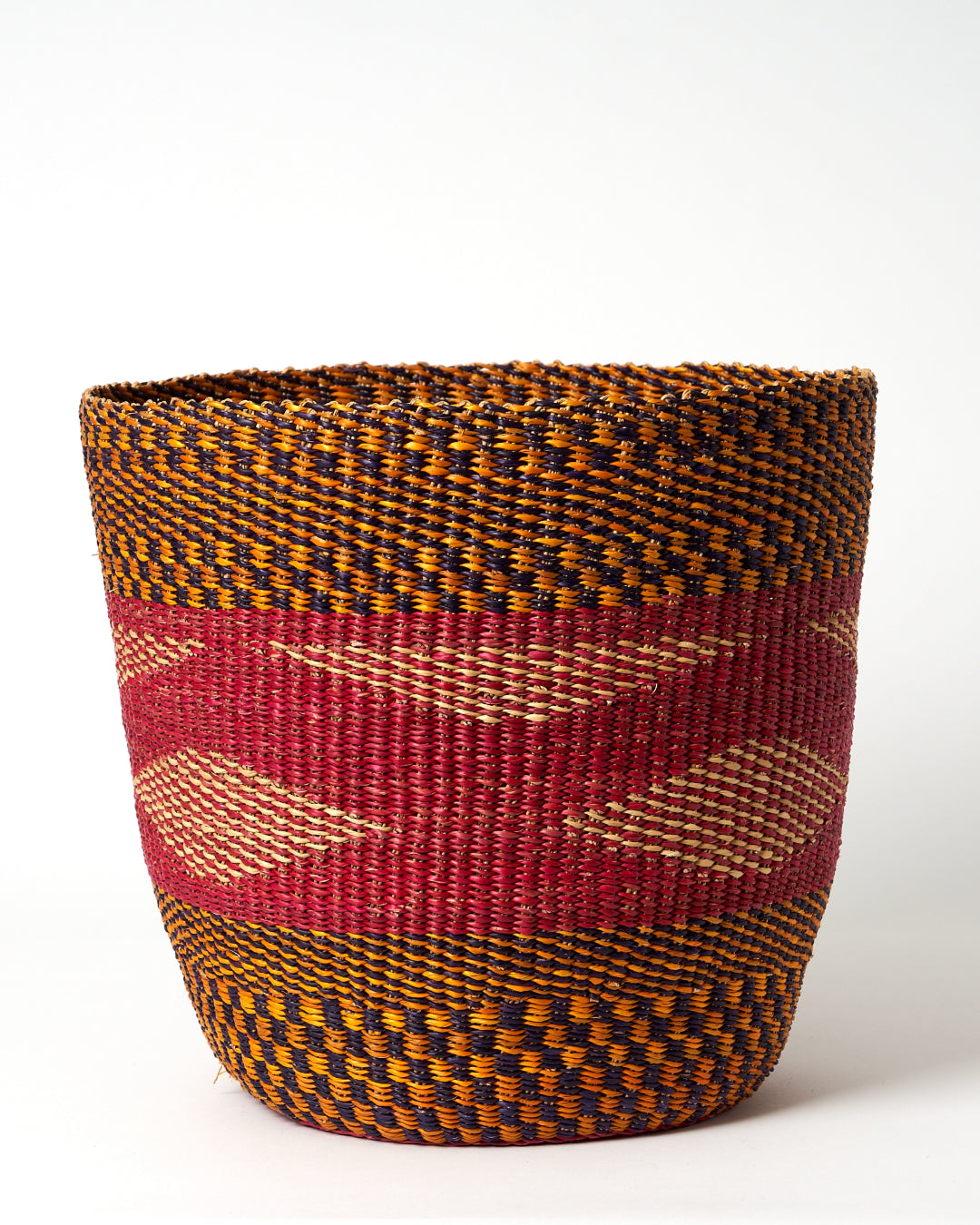 Waste Paper Basket - Orange, Oxblood, Natural and Navy