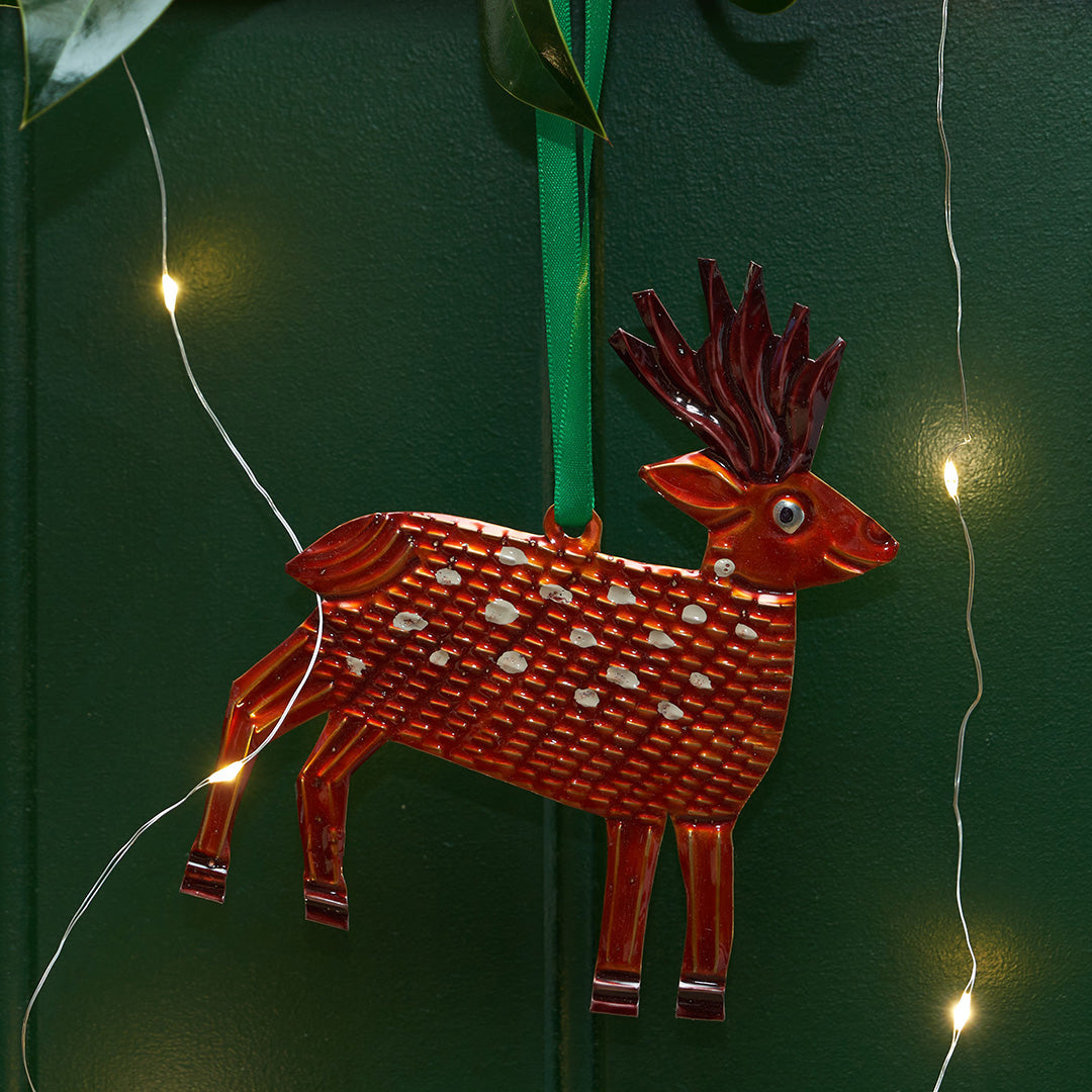 Handmade Reindeer Tin Decoration