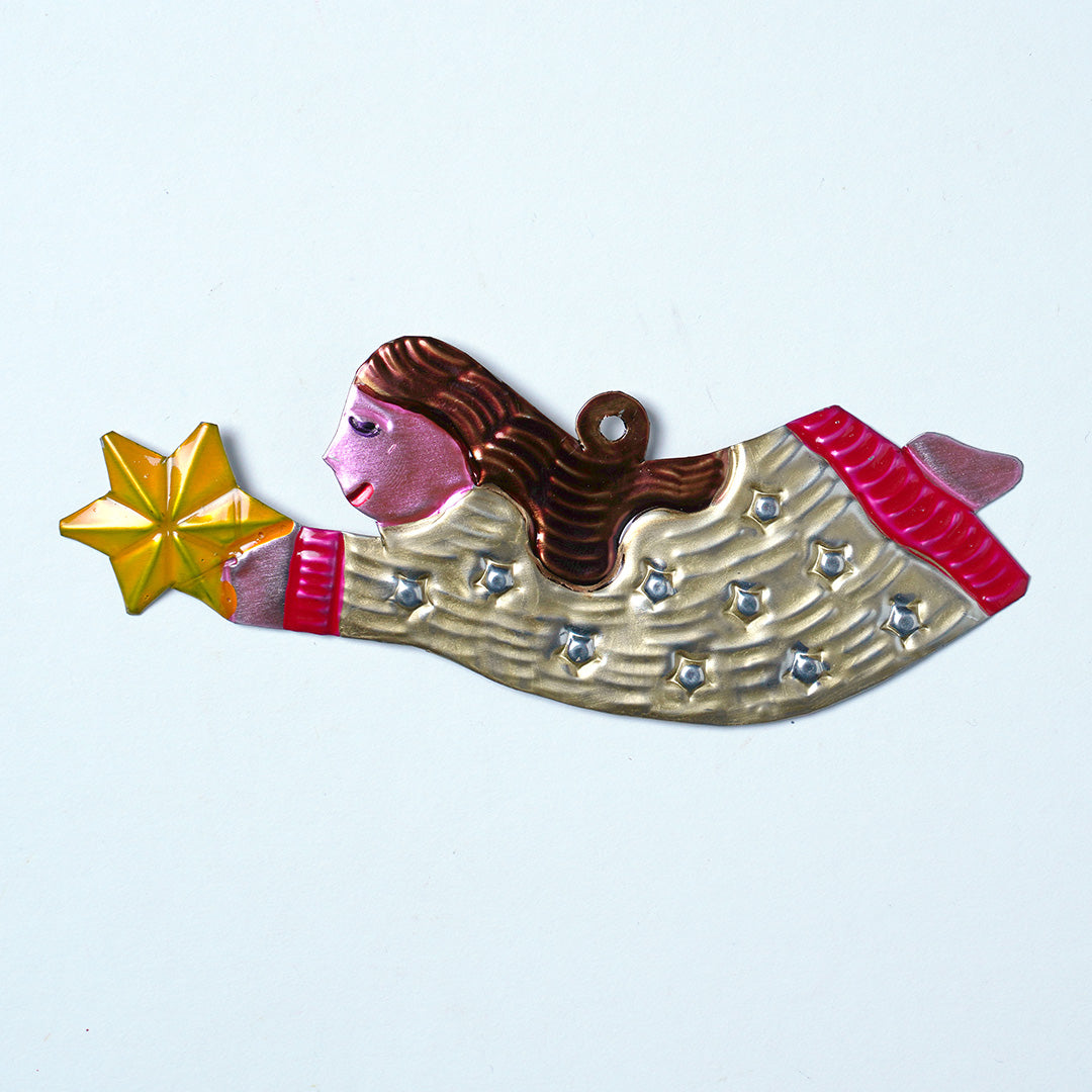 Handmade Tin Decoration - Gold Angel