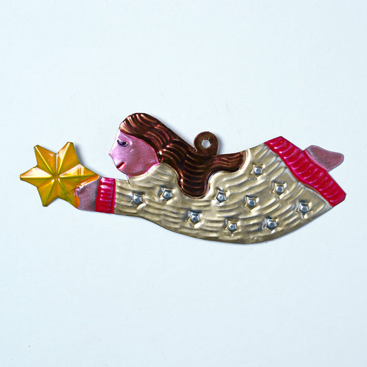 Handmade Tin Decoration - Gold Angel