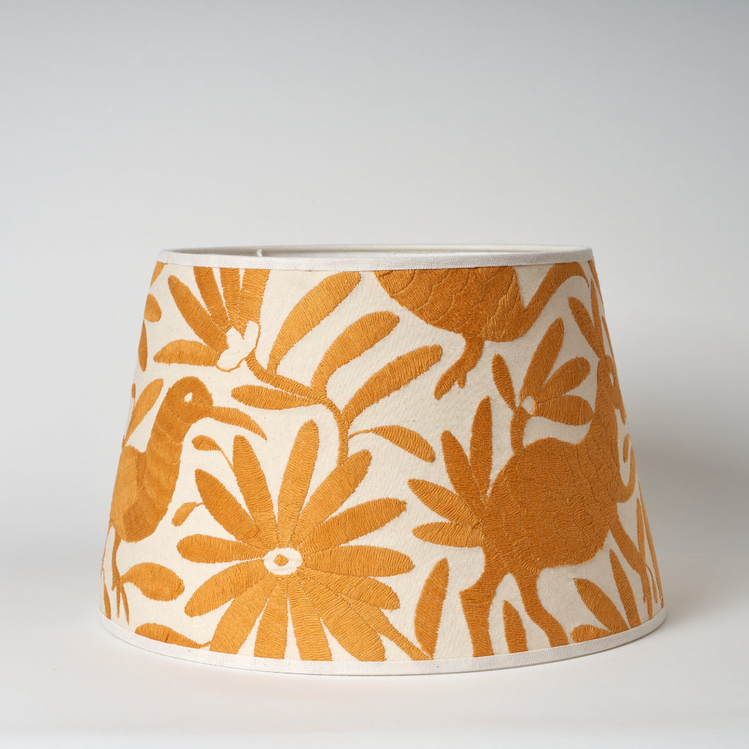 Pale Gold Otomi Retro Lampshade - 41cm diameter