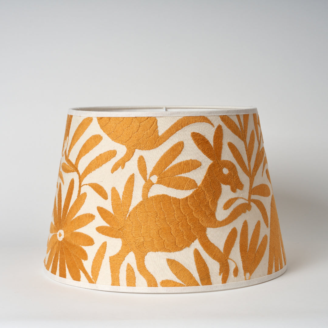 Pale Gold Otomi Retro Lampshade - 41cm diameter