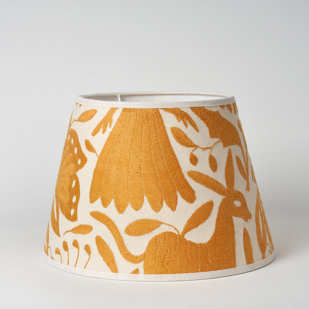 Pale Gold Otomi Retro Lampshade - 30cm diameter