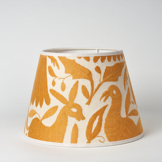 Pale Gold Otomi Retro Lampshade - 30cm diameter