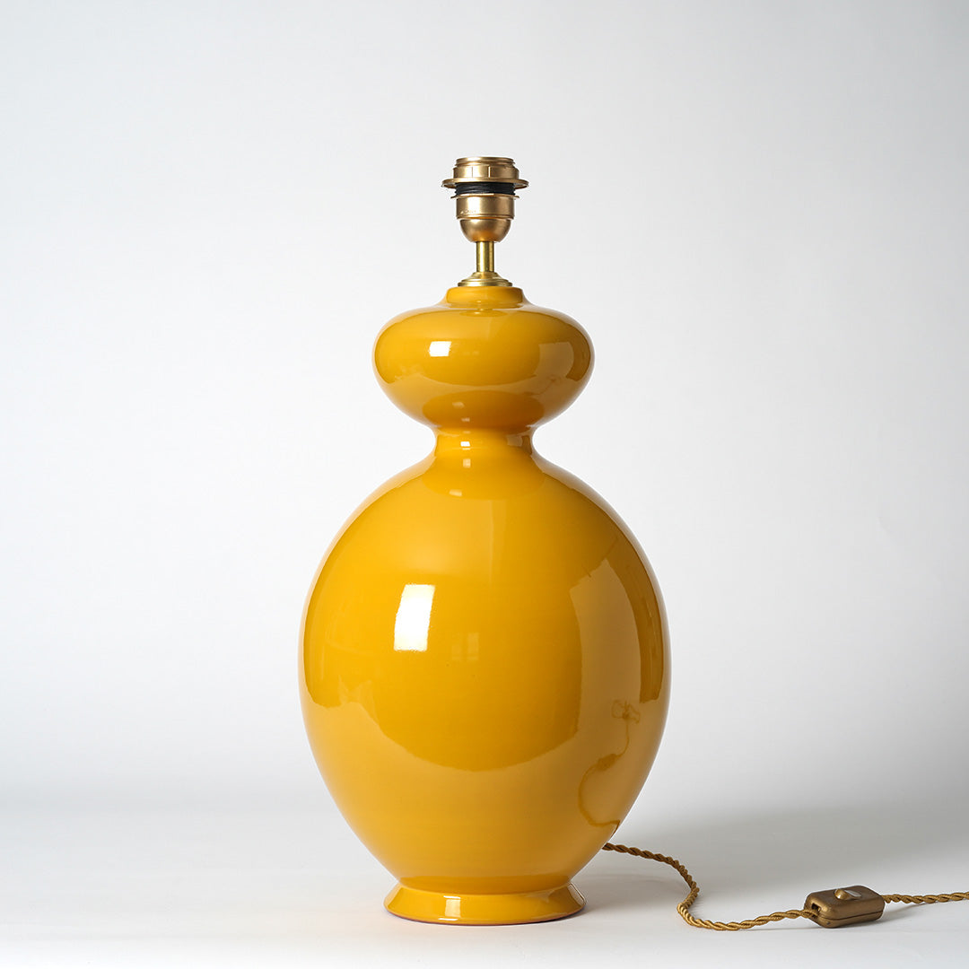 Saffron yellow large ceramic lamp