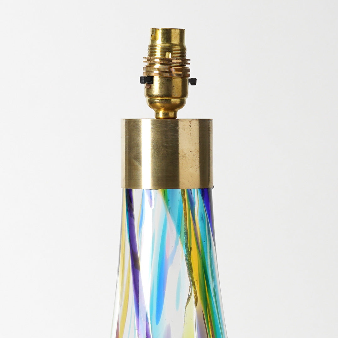 Hand Blown glass lamp - Multicoloured