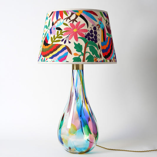 Hand Blown glass lamp - Multicoloured