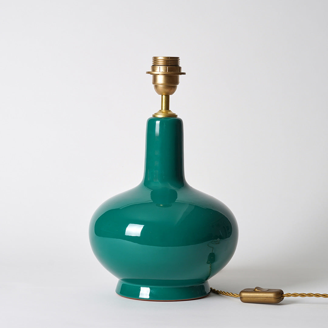 teal ceramic small table lamp
