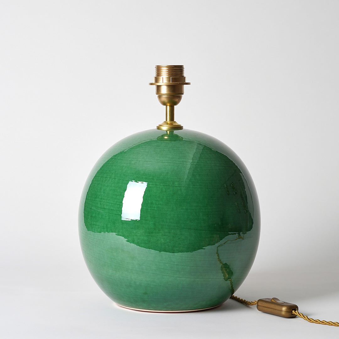 green round ceramic lamp
