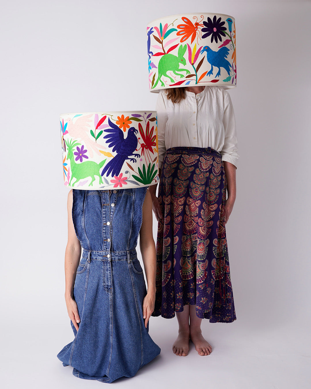Green Otomi Ceiling Lampshade - 51cm diameter