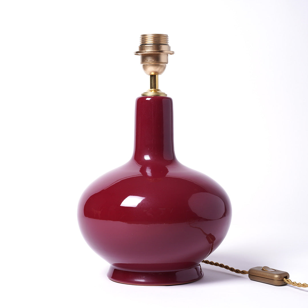 Ox blood ceramic table lamp
