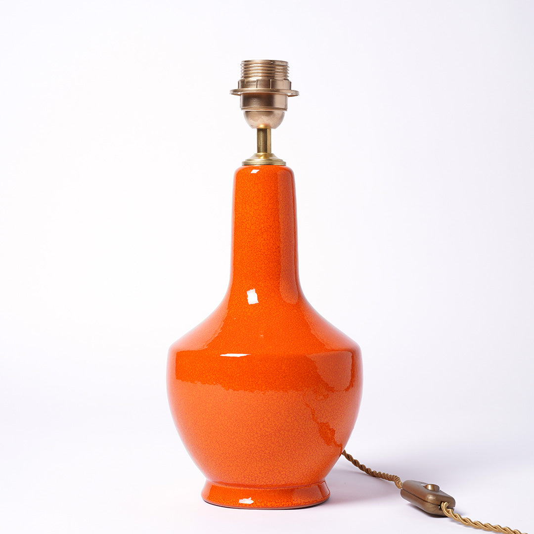 orange ceramic small urn shape lamp