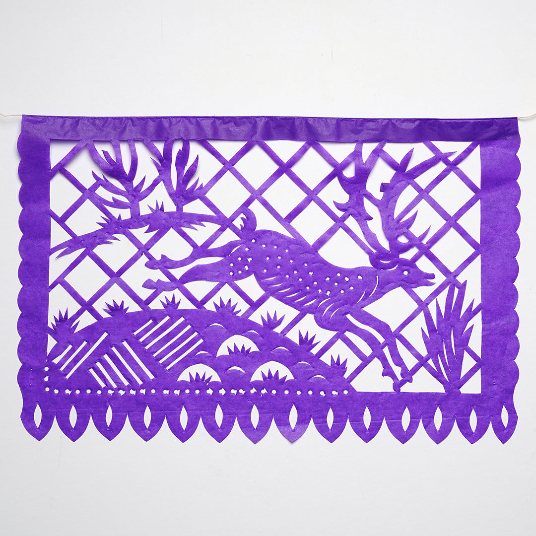 British Wildlife Papercut Bunting - Small, Multicoloured