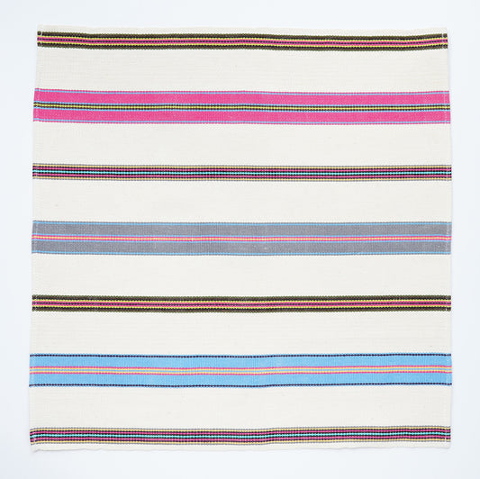 Elvia Hand Woven Napkin - Cream Multi Stripe