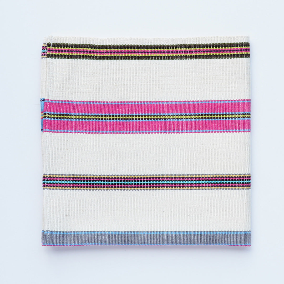 Elvia Hand Woven Napkin - Cream Multi Stripe