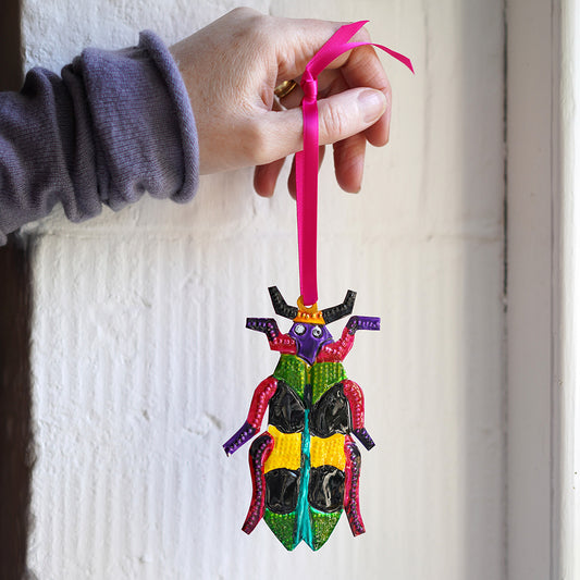 Handmade Tin Decoration - Beetle