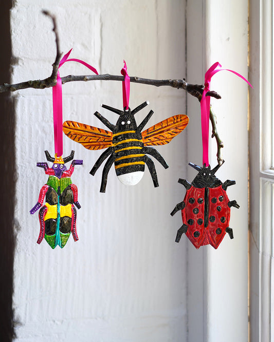 Handmade Tin Decoration - Beetle