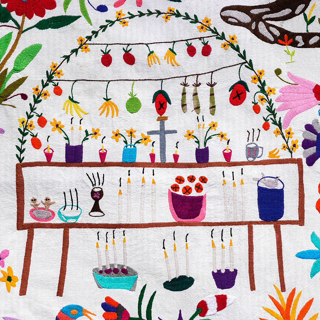 Multicoloured Otomi Wall Hanging - The Costumes of Life