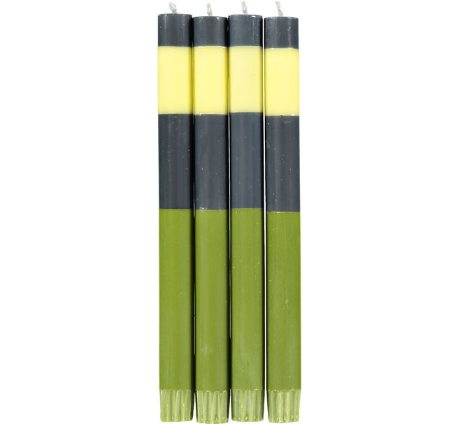 Green striped candles